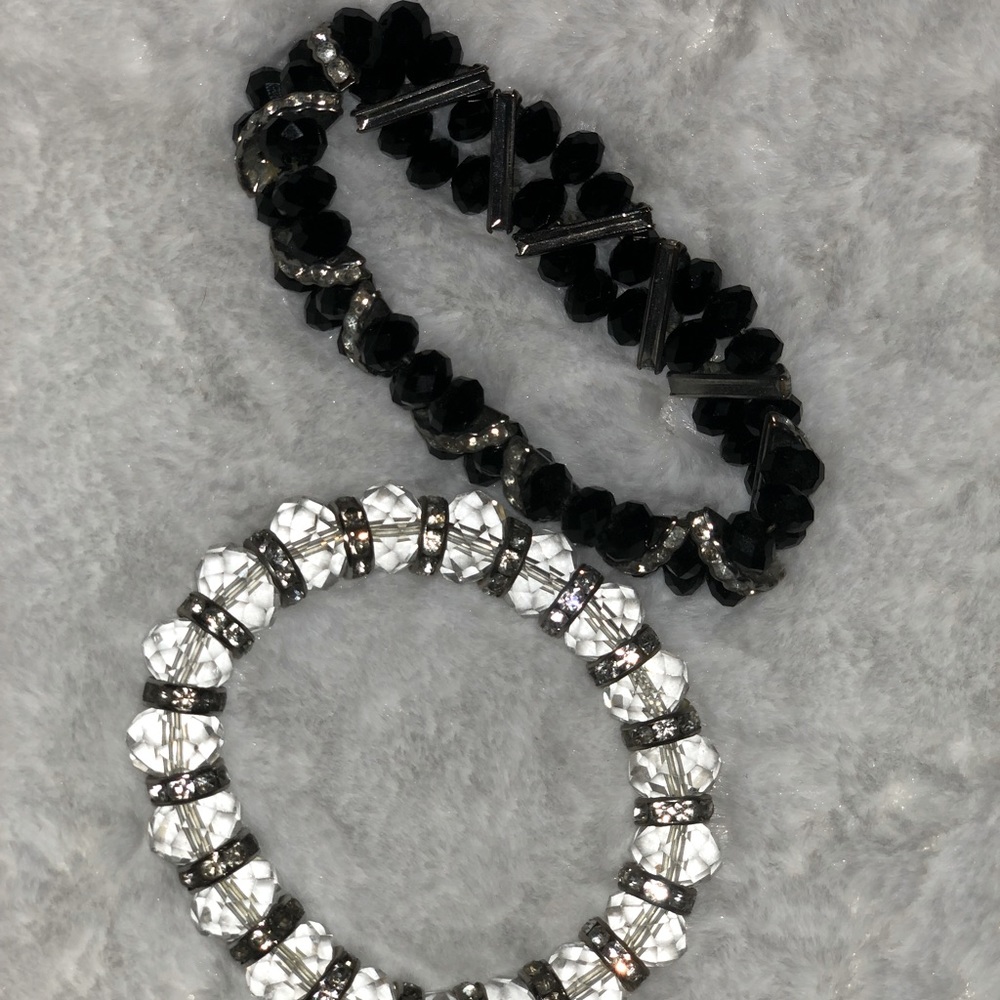 Stretch faux crystal bracelet set